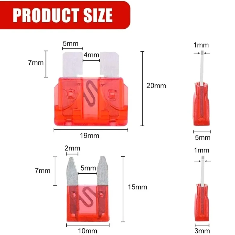 300pcs 5/7/10/15/20/25/30A Car Fuse Blade Assortment Assorted Kit Mini Small Size Set Auto Truck Automotive | Автомобили и