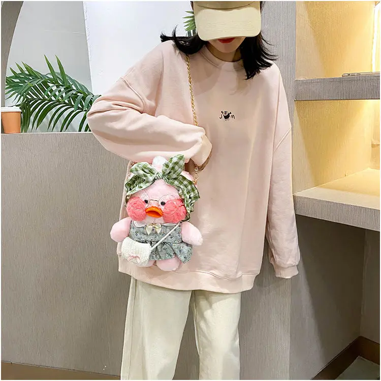 

Plush Cartoon Children's Crossbody Bags Baby Girls Shoulder Bags Cute Kids Messenger Bags Animal Duck Infant Coin Purse for Boys