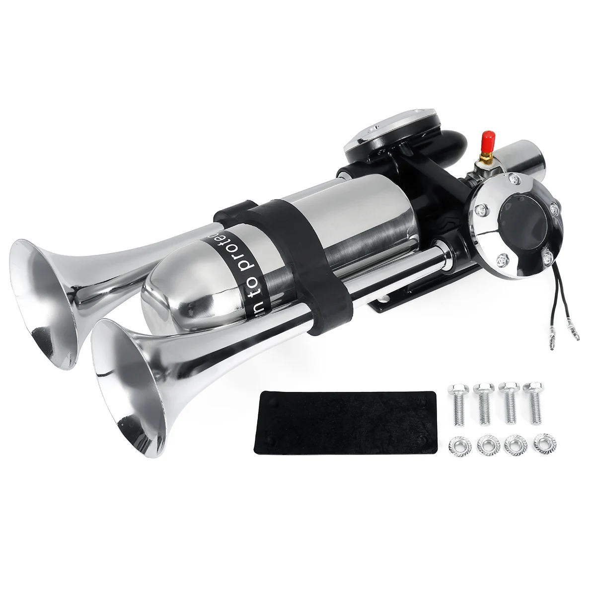 Электрический Гудок с двойной трубой 500 дБ хромированный динамик компрессором