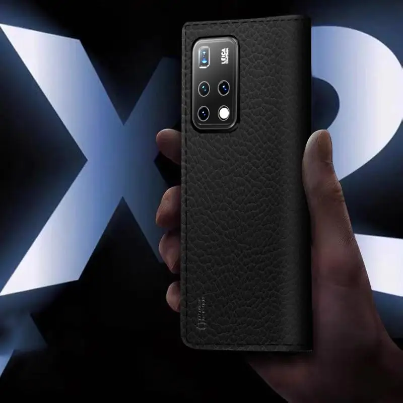 

PU кожа мобильный телефон чехол для Huawei Mate X2 защита от ударов при падении Защитная крышка для сотового телефона простой модный защитный чехо...