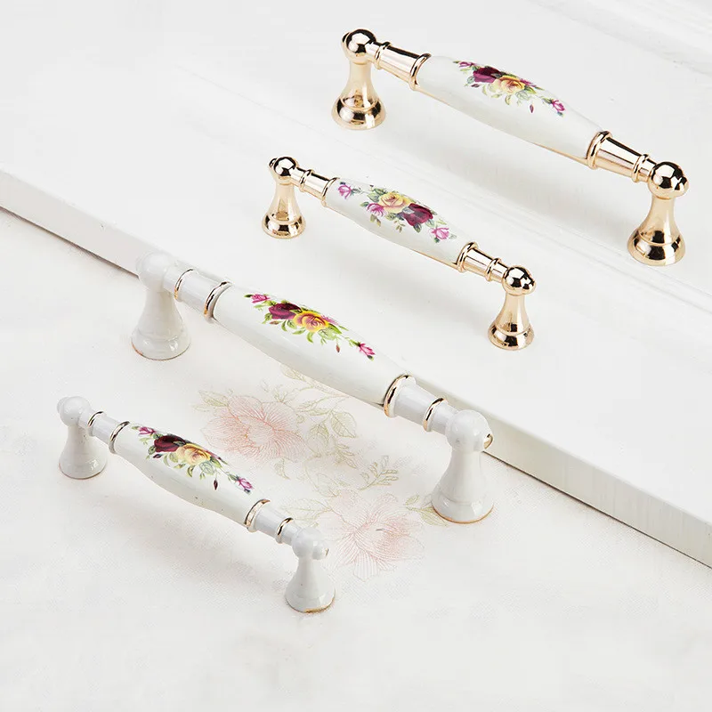 Ручка для выдвижных ящиков с золотой розеткой ручка кухонного шкафа в