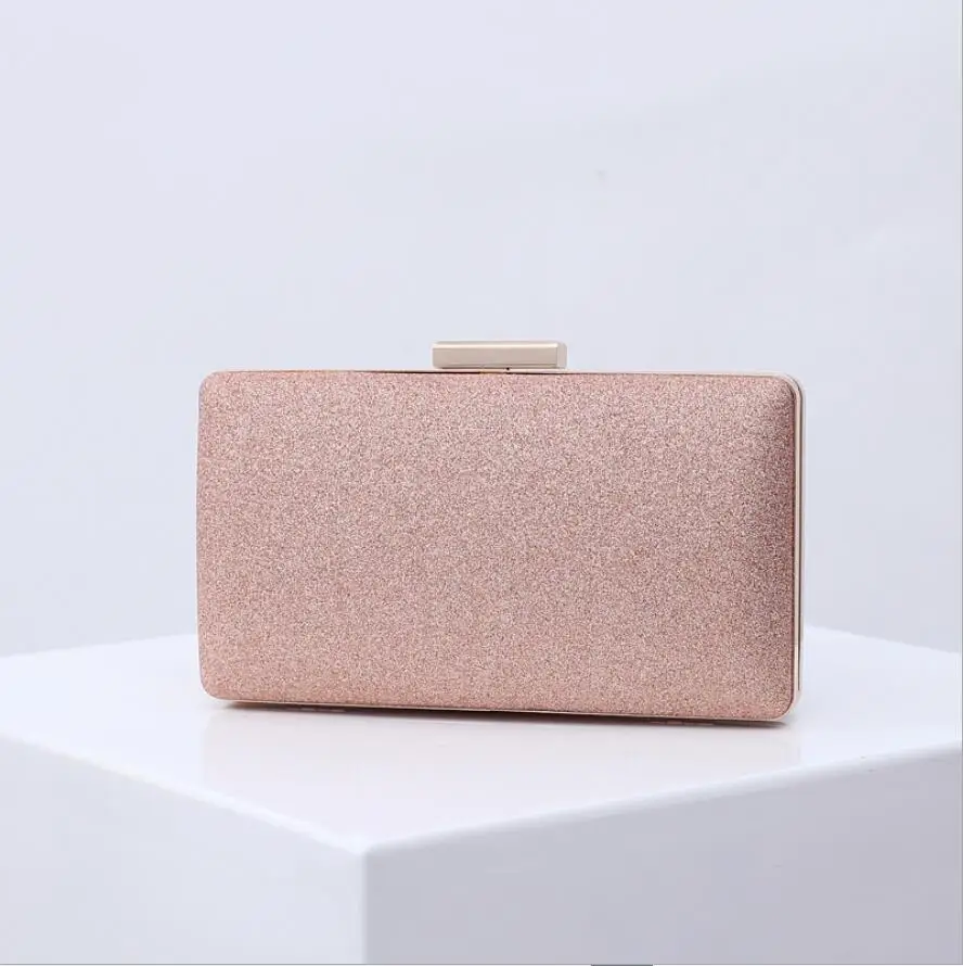 RoseGold Женский вечерний клатч, клатч с блестками, женский клатч с кристаллами, праздничный клатч, сумочка для свадьбы, вечерние, для банкета, черный, золотой, серебряный - Цвет: RoseGold