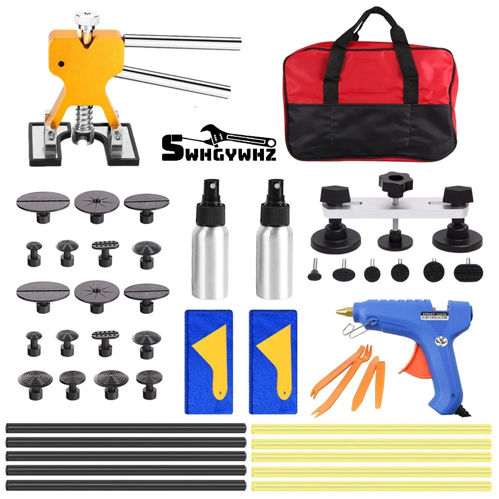 

Paintless Dent Repair Tool Dent Puller Kit, Dent Car Dent Removal Kit,Bridge Puller for Automobile Body Motorcycle Refrigerator