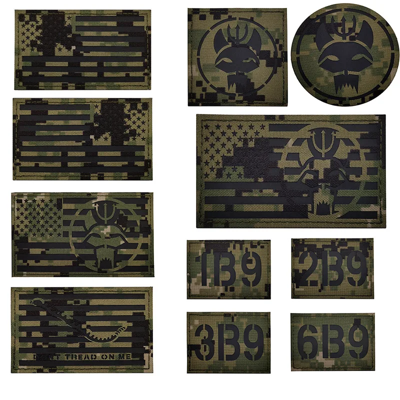 Светоотражающий ИК знак вызова с надписью декоративная заплатка MARPAT тактические