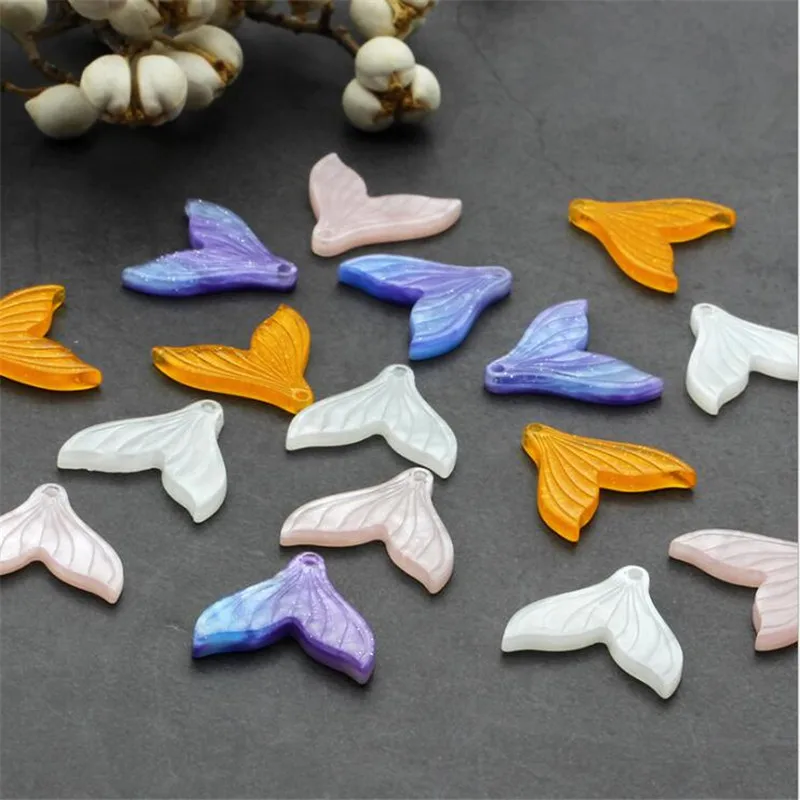 10 шт./лот рыбий хвост уксусная кислота Подвеска из смолы соединители для сережек