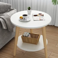 nordic round mini coffee table living room folding console table tea home wood bed side coffee table mesa home furniture jw50cj