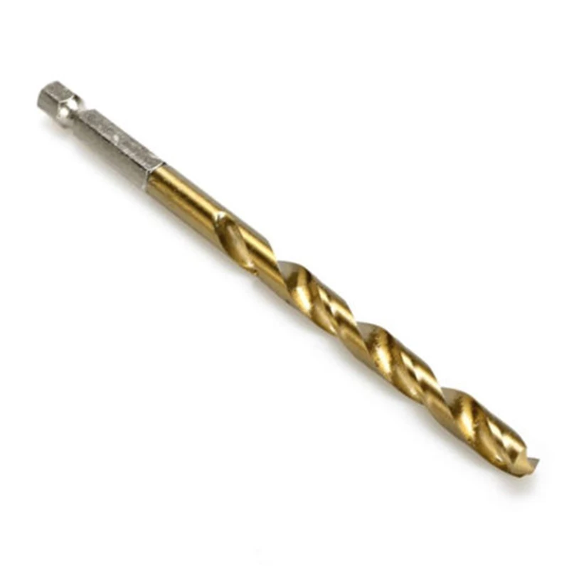 

13pcs Hex Shank High Speed Steel Titanium Coated Drill Bit Set Multi Bits Kit