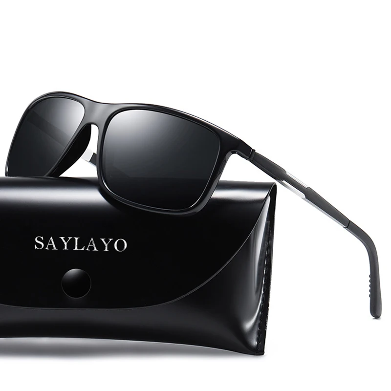 SAYLAYO, новинка, мужские солнцезащитные очки, поляризационные, UV400, защита, Ретро стиль, квадратные, солнцезащитные очки, для вождения, для путешествий, Zonnebril Heren