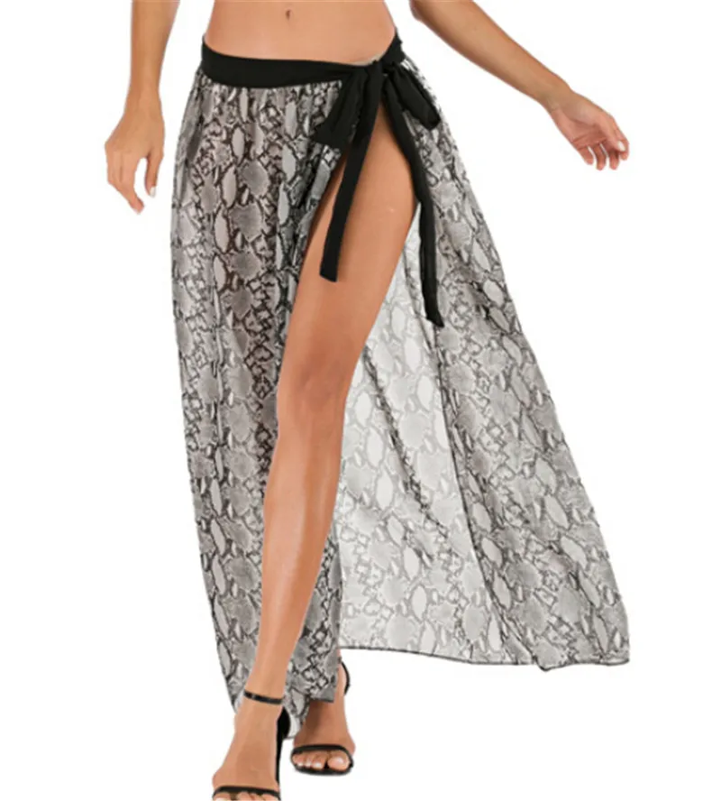 Женский купальник Пляжная накидка прозрачная пляжная мини-юбка с запахом саронг