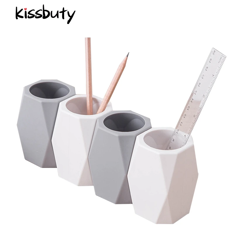 1 шт. силиконовая подставка для ручек карандаш с геометрическим рисунком