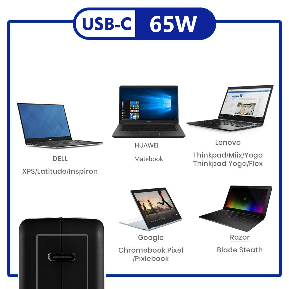 29 Вт 45 Вт 65 Вт USB C Тип C стены Зарядное устройство быстрой зарядки Мощность адаптер для Asus Z580C HUAWEI mateBook Chromebook Pixel acer