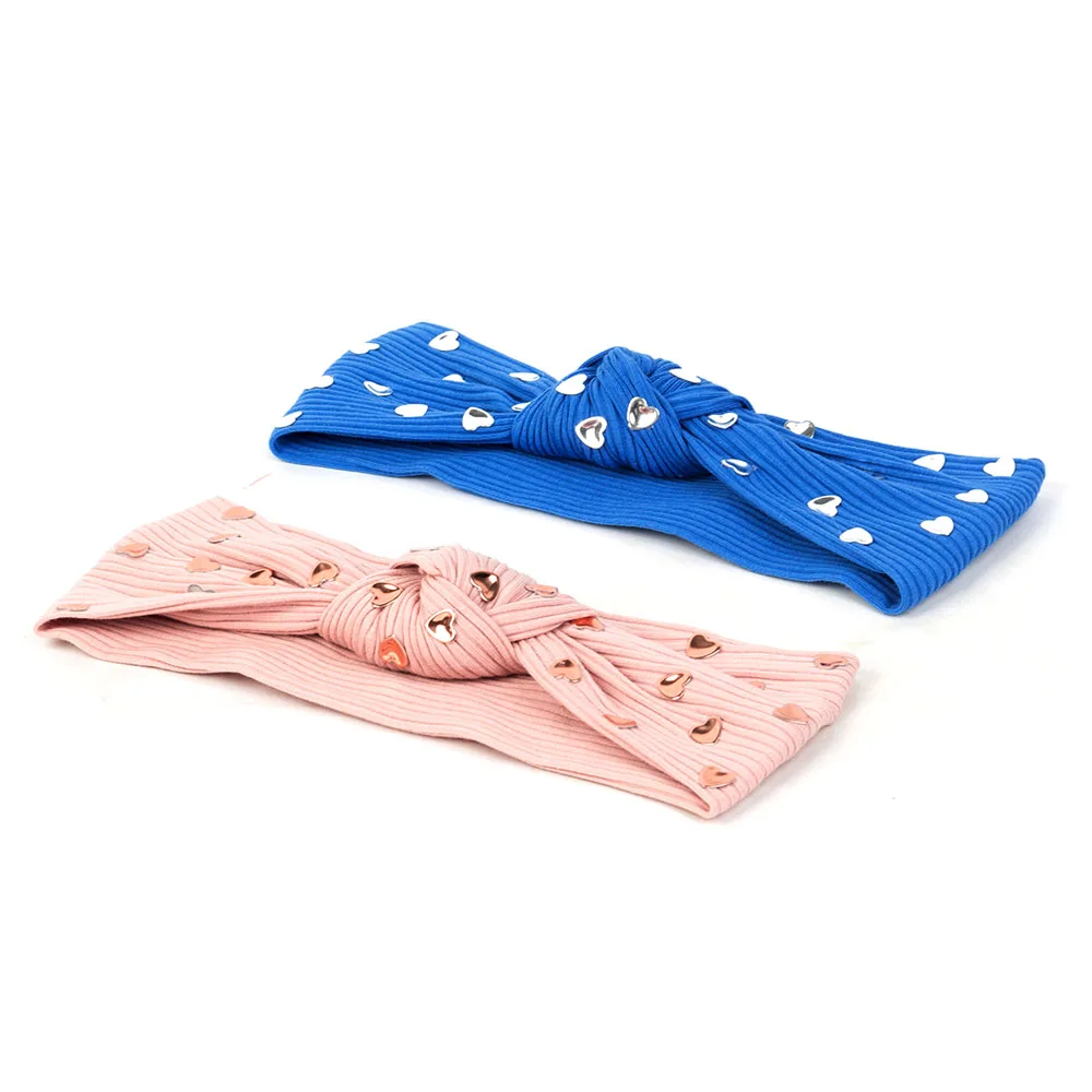 Geebro Модные головные повязки с узелком в форме сердца для женщин мягкие