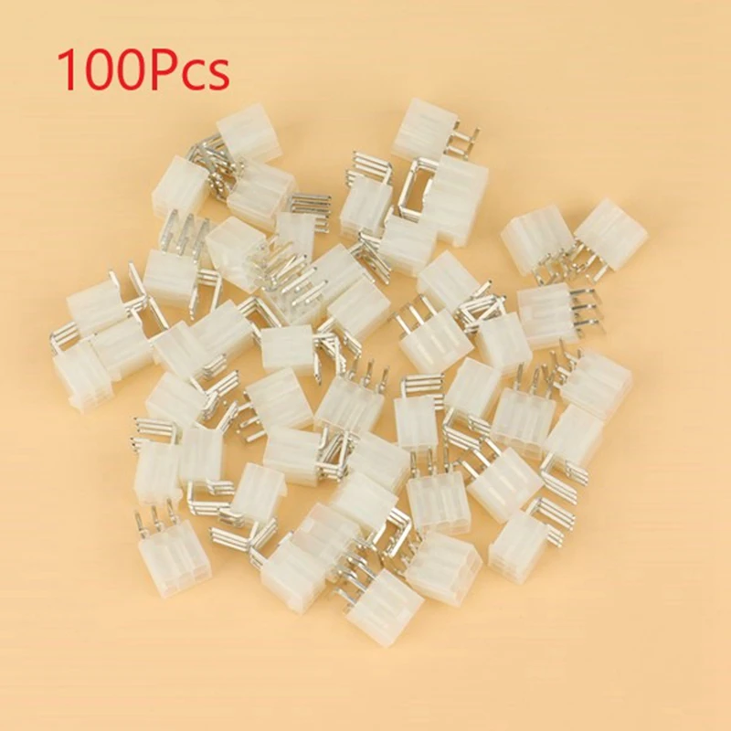 100Pcs 4.2MM 6 Pin Header Male For Graphics Card GPU PCI-E Pcie Power Connector Right Angle Through Hole Video |