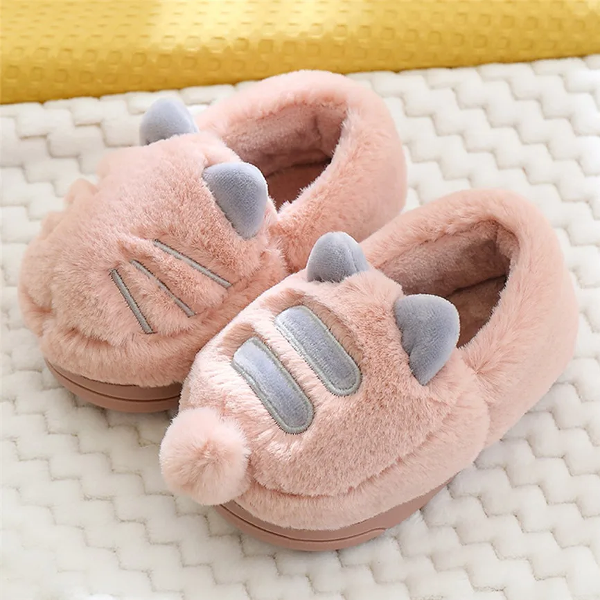 Детские Бархатные ботинки для маленьких мальчиков и девочек с милым рисунком