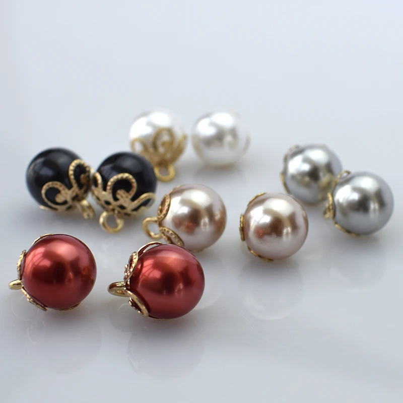 10 шт. Звездные высококачественные пуговицы Модные Цветные жемчужные золотые с