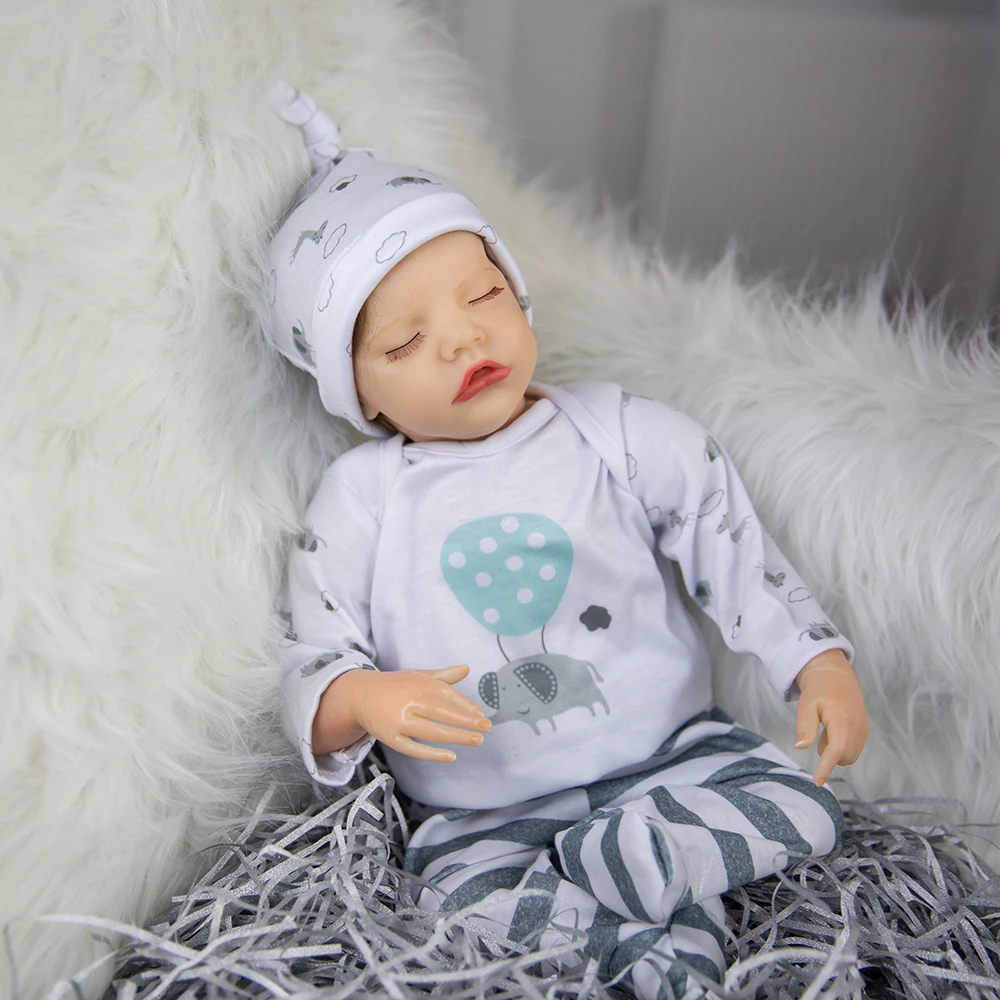 

43CM/17" Soft Silicone/Coth Full Body Handmade Lifelike Baby Doll Best Birthday Gift Bebe Pinky Look Reborn Dolls Bath Toy Twins