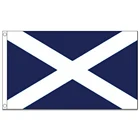 Баннер St Andrews Cross, темно-синий шотландский цвет, x 90 см, 3x5 футов, 100D полиэстер, латунные люверсы, индивидуальный флаг