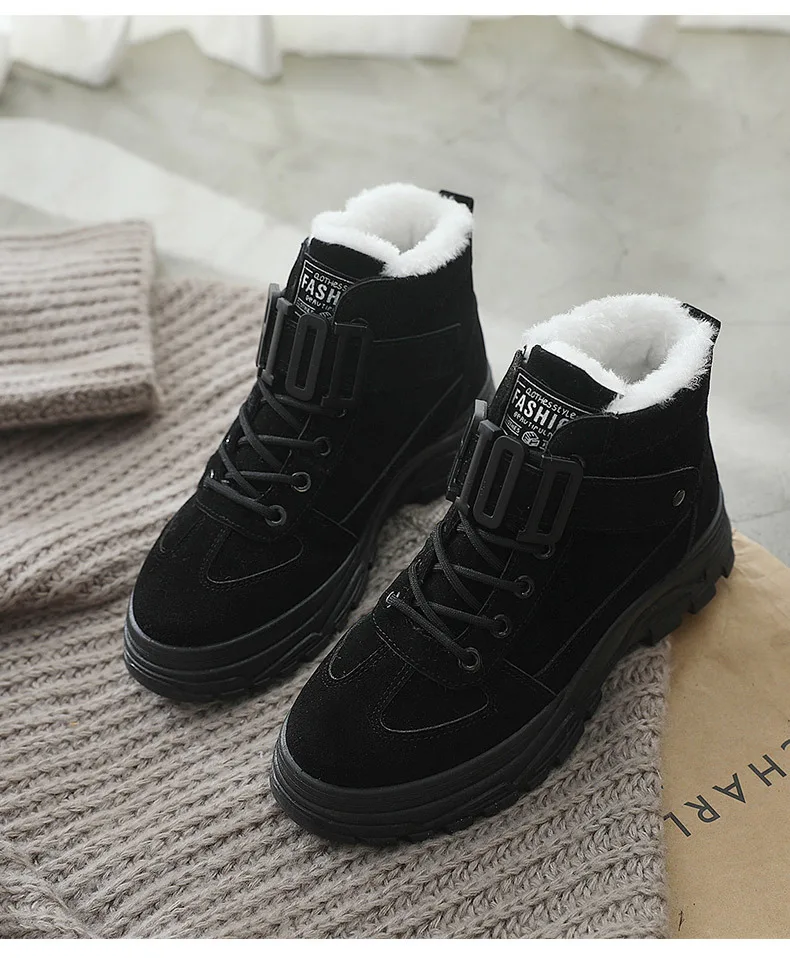 

Women Winter Snow Boots 2020 New Fashion Style High-top Shoes Casual Woman Waterproof Warm Woman Female High Quality White Black