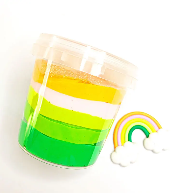 2019 новый дизайн цветастые пышные Слизи С светильник Мягкий хлопок Радуга