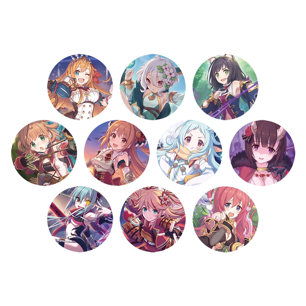 Princess Connect! Re:Dive Anime Game Pecorine Kokkoro Miyako Karyl Eriko Saren 50mm Metal Badge Brooch Pin