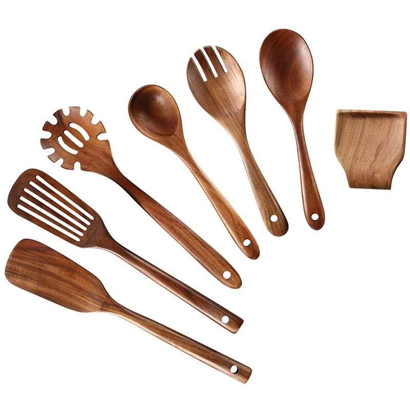 Набор деревянной кухонной утвари подвесной органайзер для столешницы ложка