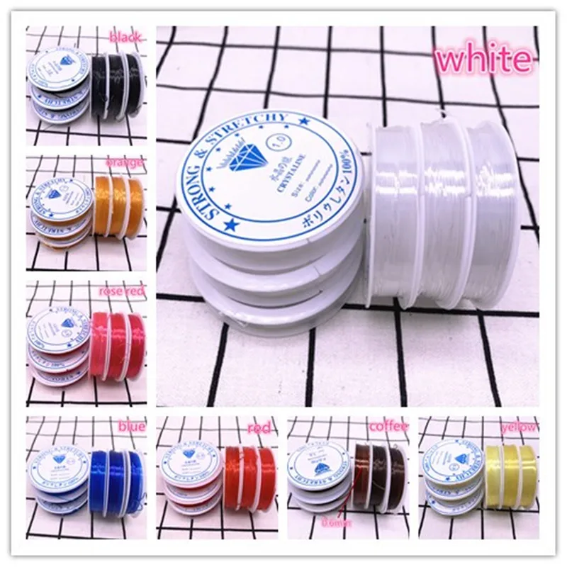 Цветная Гибкая эластичная Хрустальная веревка 1 0 мм шнур для изготовления