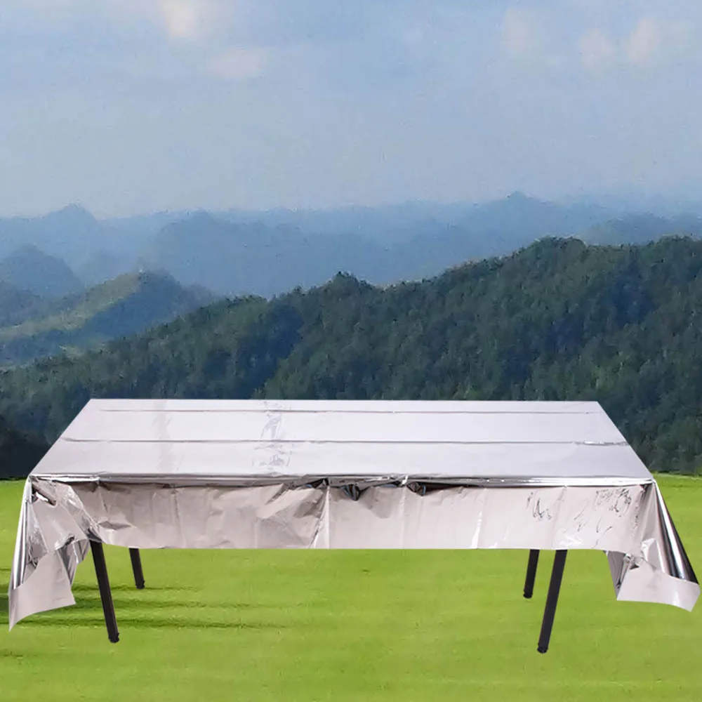 Одноразовая блестящая скатерть из розового золота прямоугольная