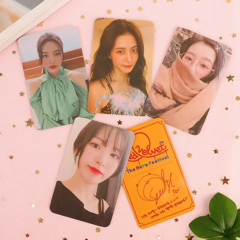 5 шт. красная бархатная открытка KPOP фотооткрытки K pop Yeri JOY SeulGi Wendy LOMO фотоальбом