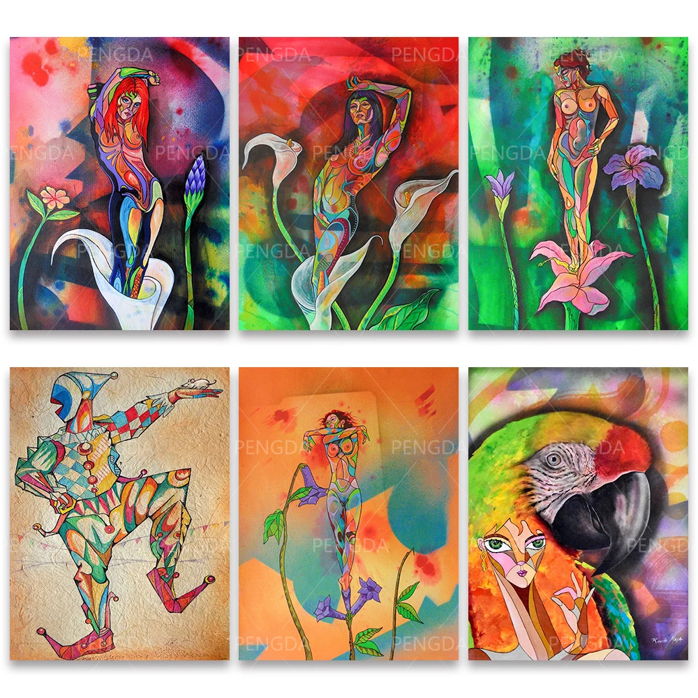 

5d алмазная живопись «сделай сам», Настенная картина красивой женщины, вышивка крестиком ручной работы, абстрактная картина, домашний декор,...