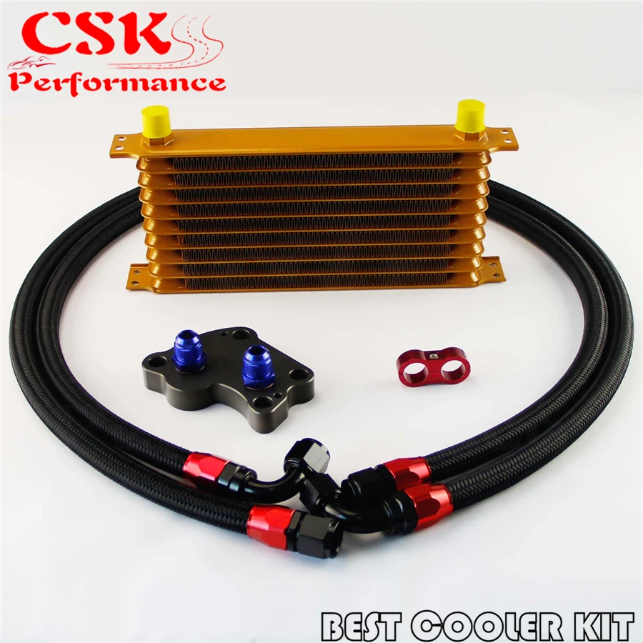 AN10 10 ряд Trust масляный кулер комплект для BMW Mini Cooper S R53 Supercharger Gold|oil cooler kit|cooler kitoil kit |