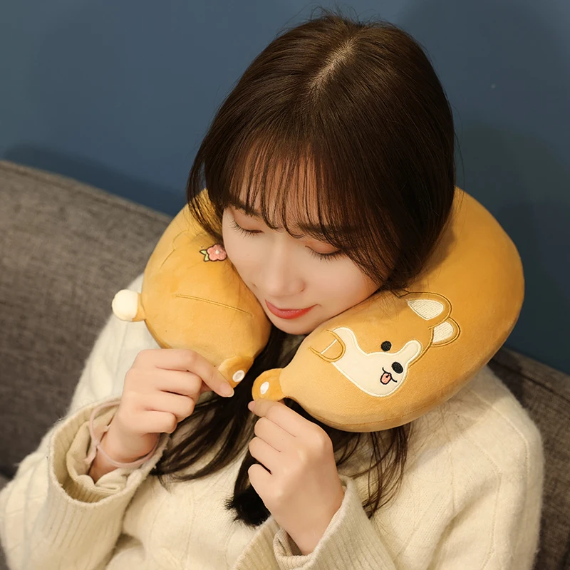 Милая плюшевая и набивная Подушка с собакой милая рисунком Сиба игрушка Сиба-ину