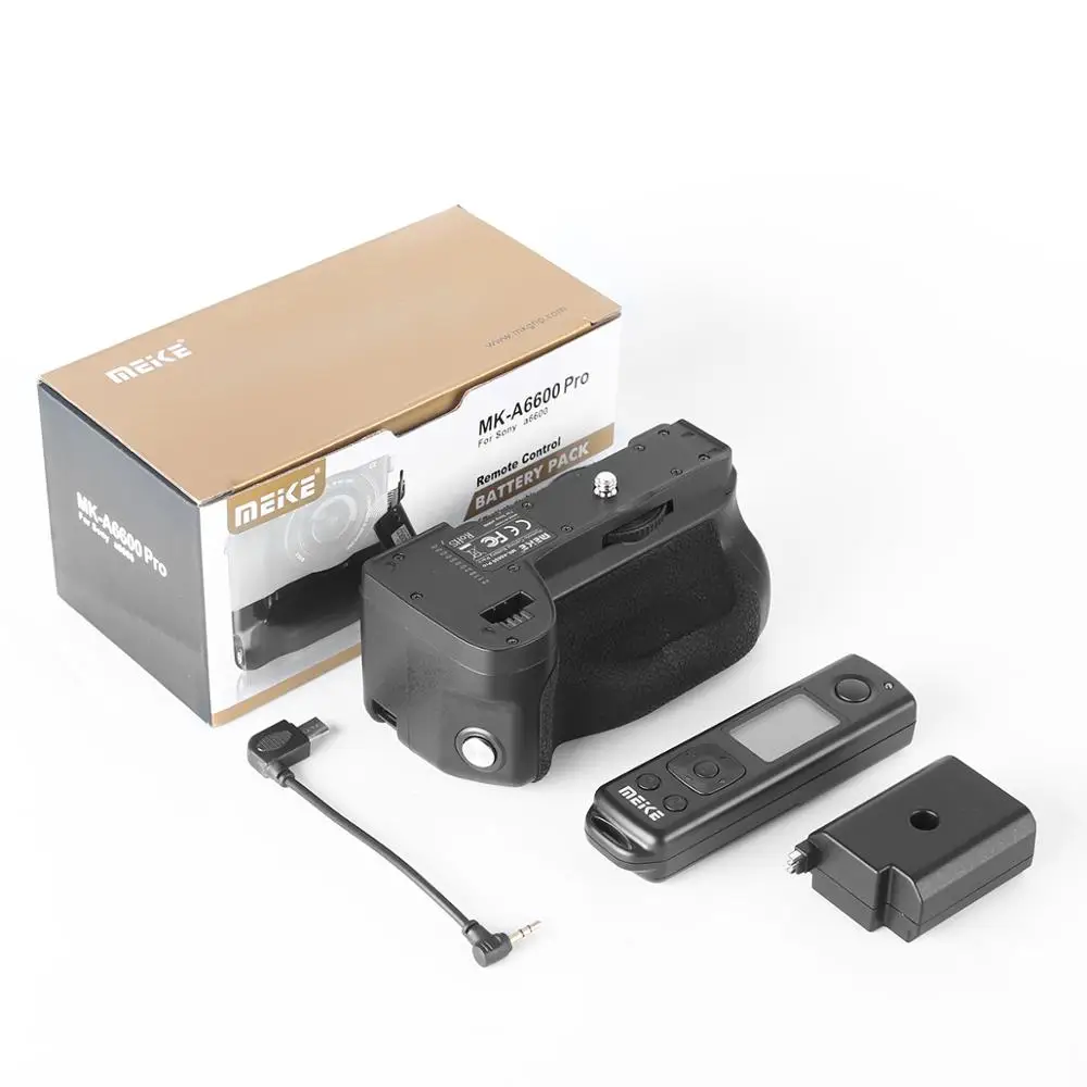 Вертикальный батарейный блок Meike MK-A6600 PRO для камеры Sony Alpha a6600 встроенный