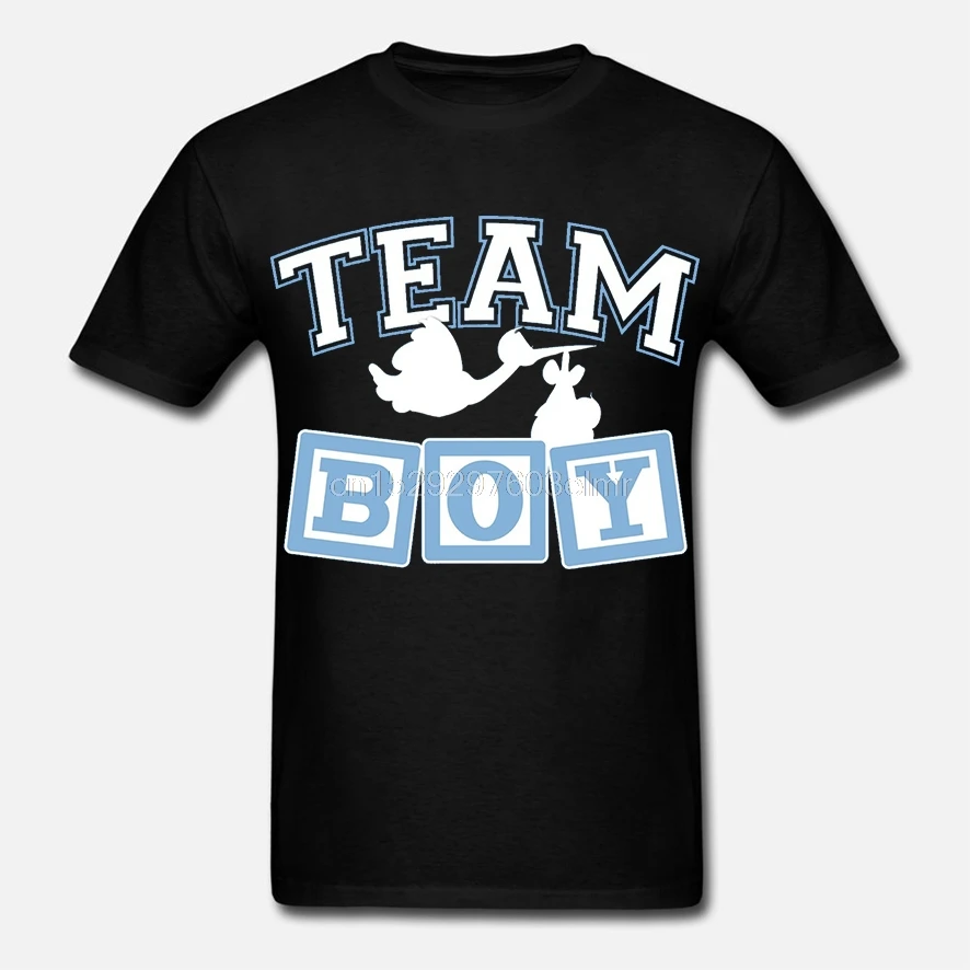 Забавная Мужская футболка женская новинка TEAM BOY Baby Shower половая раскрывающая (1) |