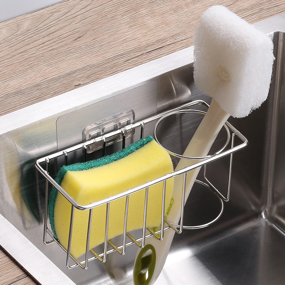 

Stainless Steel Sink Drain Hanging Basket Kitchen Storage Basket Sink Rack Rag Storage Rack Hanger Kitchen Accessories