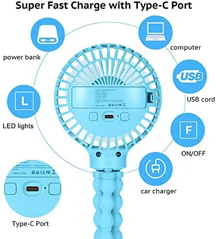 Вентилятор для коляски REUP ручной бесшумный уличный кулер воды без лопасти с