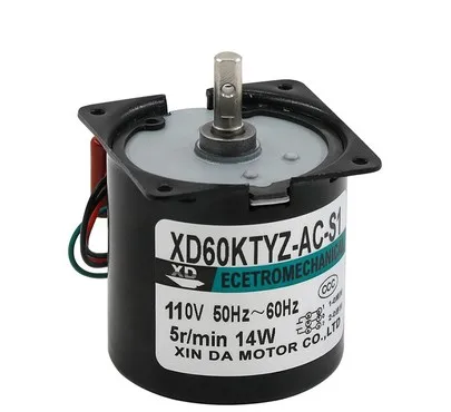 Улучшенная модель 60ktyzynchronous Motor с кронштейном 14 Вт 220 В/110 В 2 5 об/мин-110 об/мин