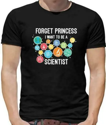Забыть принцессы Want To Be A ученый Мужская футболка научная биология|Мужские