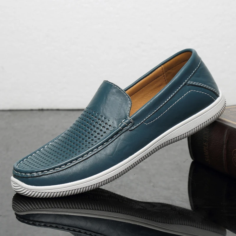 

Man Shoes Genuine Leather Mens Moccasin Shoes Fashion Penny Loafer Shoes Men Luxury Designer Boat Shoes Male Casual Footwear