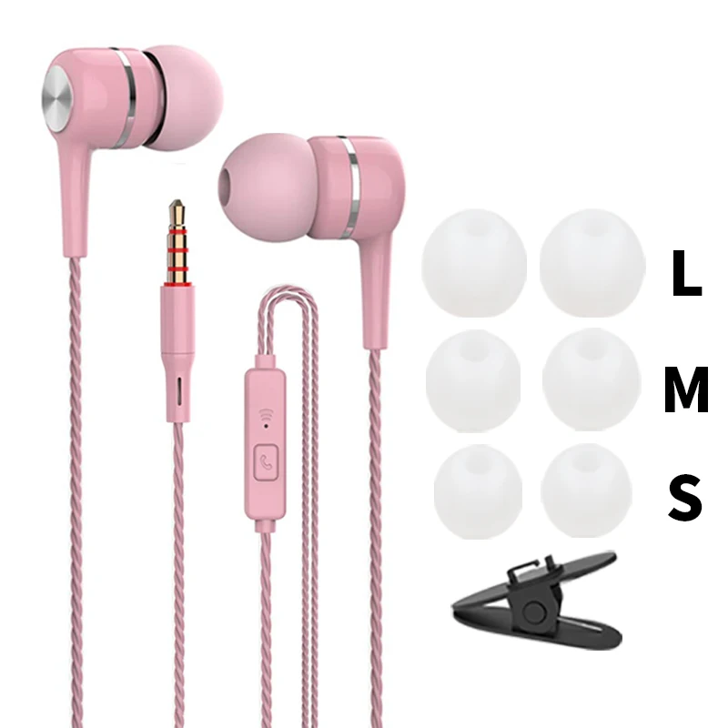 Pink 1 Gift VPB S12 спортивные наушники,, проводные, супер бас, 3,5 мм, трещины, красочные, гарнитура, вкладыши с микрофоном, свободные руки для samsung - Цвет: Pink 1 Gift