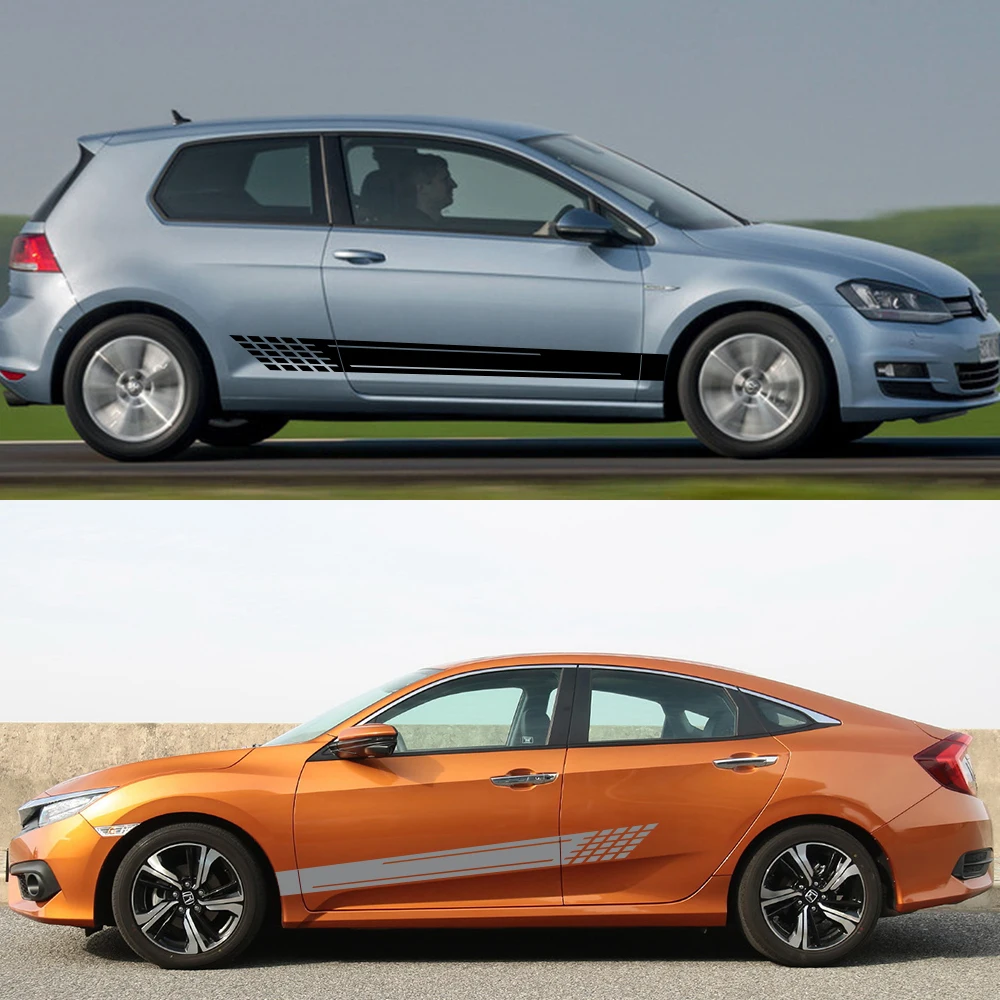 Автомобильные боковые наклейки для Volkswagen VW Audi Ford BMW Toyota Peugeot Mercedes Renault Opel Chevrolet Honda