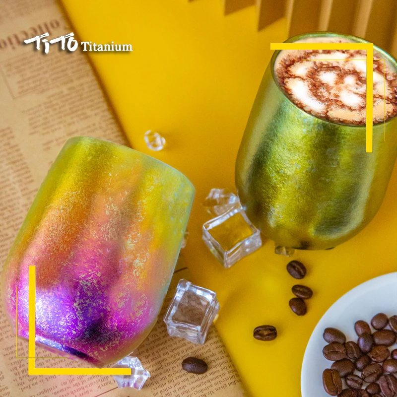 Портативная титановая чашка Тито 260 мл с двойными стенками Ультралегкая кофейные