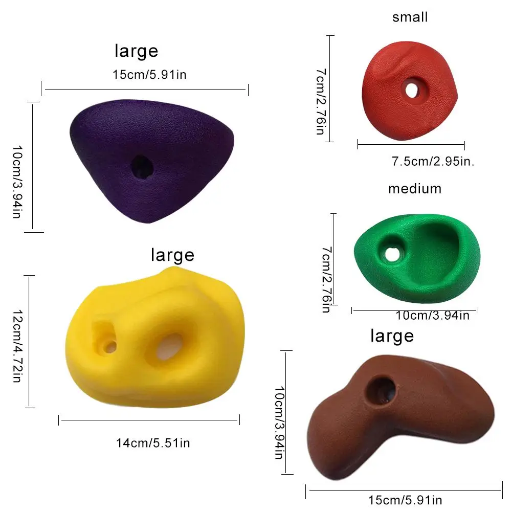 32pcs Plastic Climbing Rock Wall Stones Children Holds For Kindergarten Playground Hand Feet Grip Kit Outdoor Toy | Игрушки и хобби