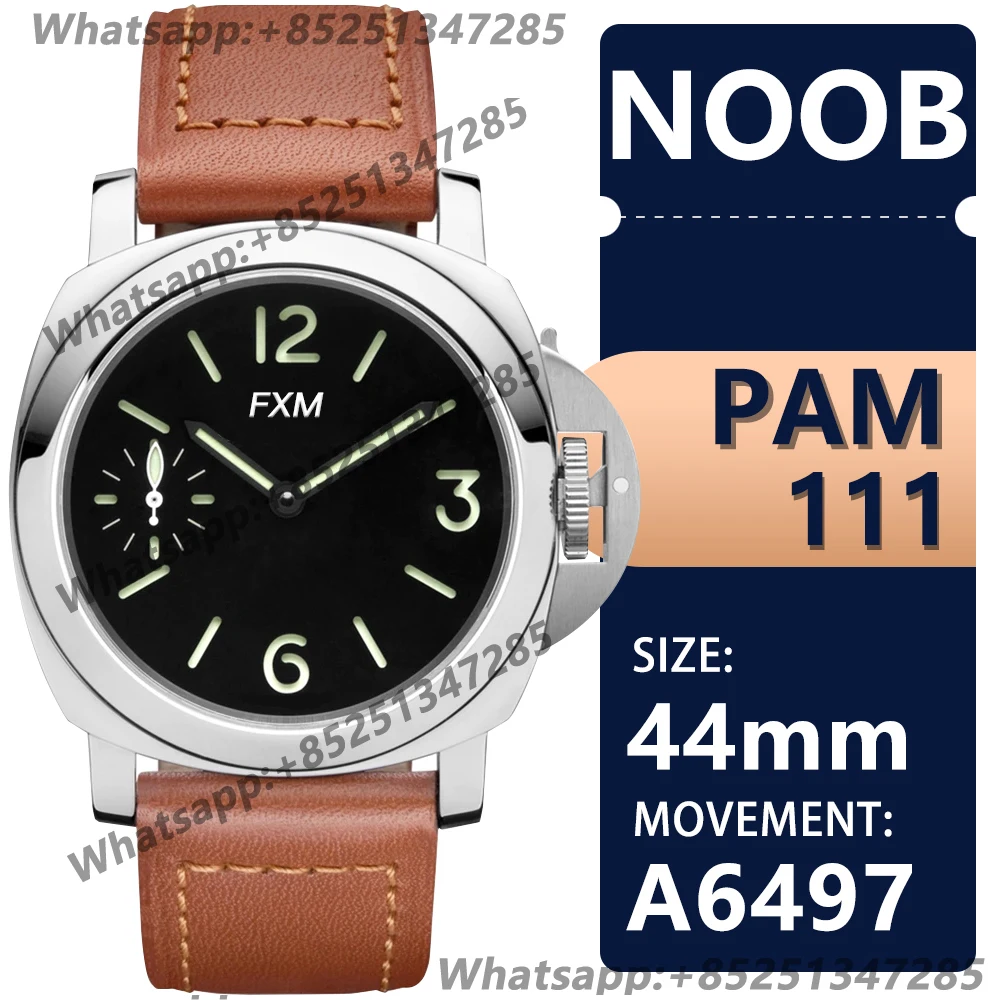 

Мужские автоматические механические часы 44 мм PAM111 NOOB 904L VSF AAA Реплика 1:1 лучшее издание супер клон спортивные Топ Роскошные Брендовые Часы ...