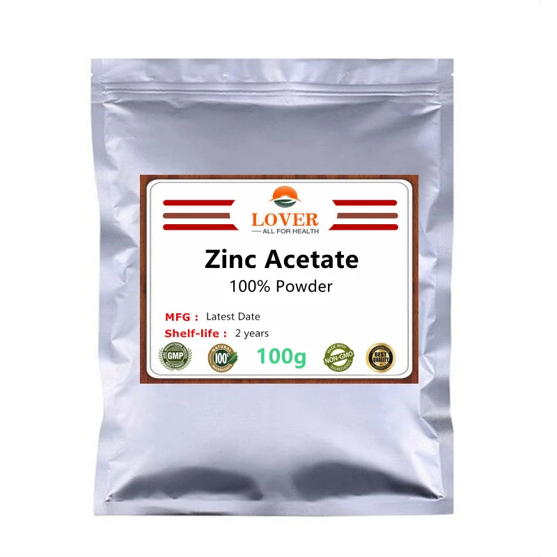 Пищевой порошок 100% ацетата цинка ZnAc Zn добавка-иммунный антиоксидантный и