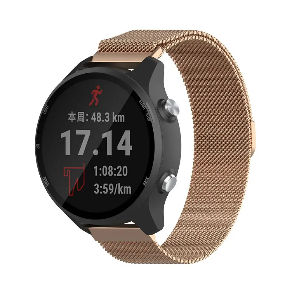 20 мм Миланский ремешок для Garmin Forerunner 245/645 ремешок для Vivoactive 3 3 музыка/vivomove HR Смарт часы браслет Мода Correa