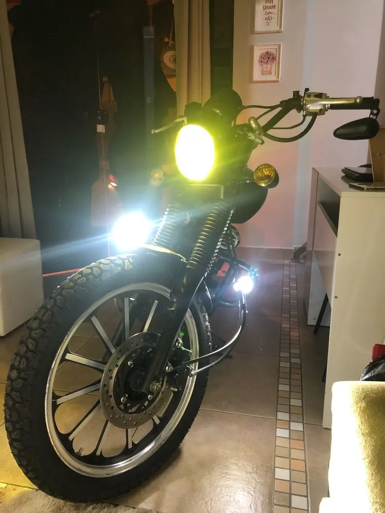 2 шт. светодиодный moto rcycle светильник наружный вождения Точечный вспомогательный +