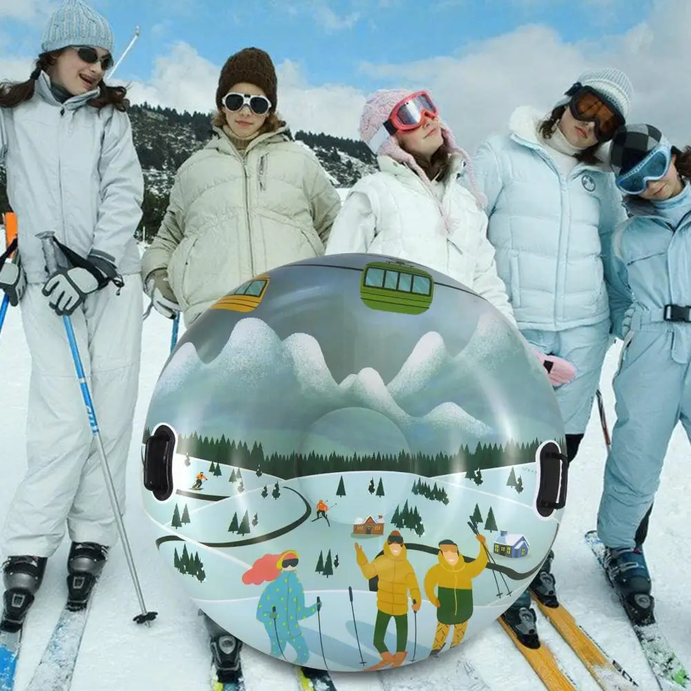Reusable Environmentally Friendly Snowfield Pattern Inflatable Snow Sled for Winter | Спорт и развлечения