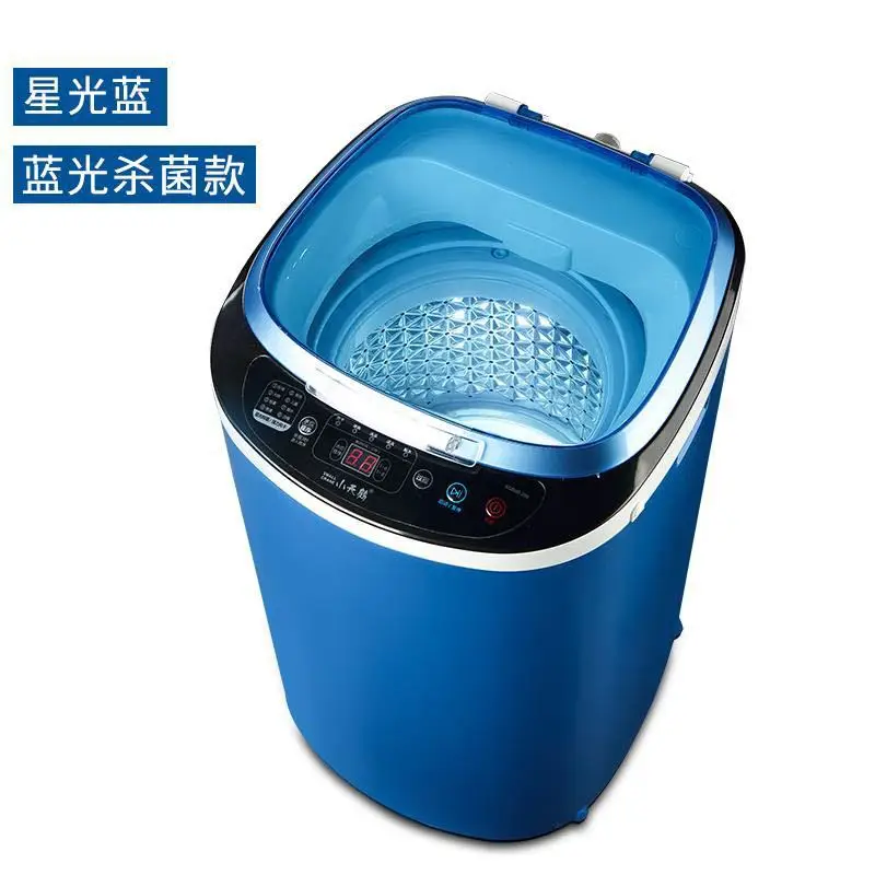 plastic UV dark blue Мини компактная полностью автоматическая стиральная машина 3 кг Детская домашняя высокая температура уф стерилизация безопасная машина для стирки одежды для ребенка - Цвет: plastic UV dark blue