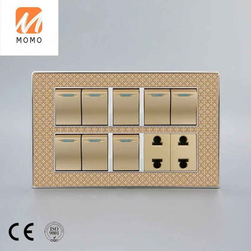 

Качественный 8 + 2 панельный переключатель и розетка для дома