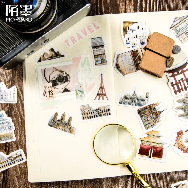 Mohamm World Architecture наклейка в коробке Kawaii стикер s планировщик для скрапбукинга